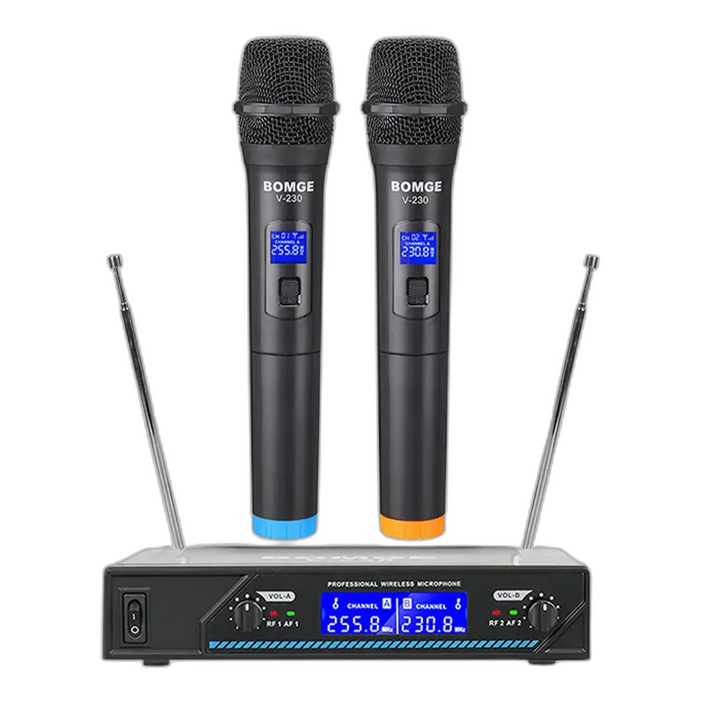 BOMGE V-230 2 Channel Wireless Handheld Microphone