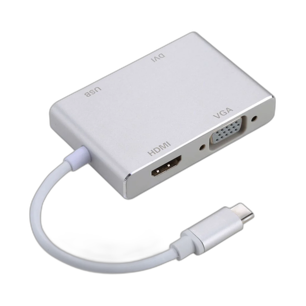USB-C to VGA DVI HDMI & USB Adapter