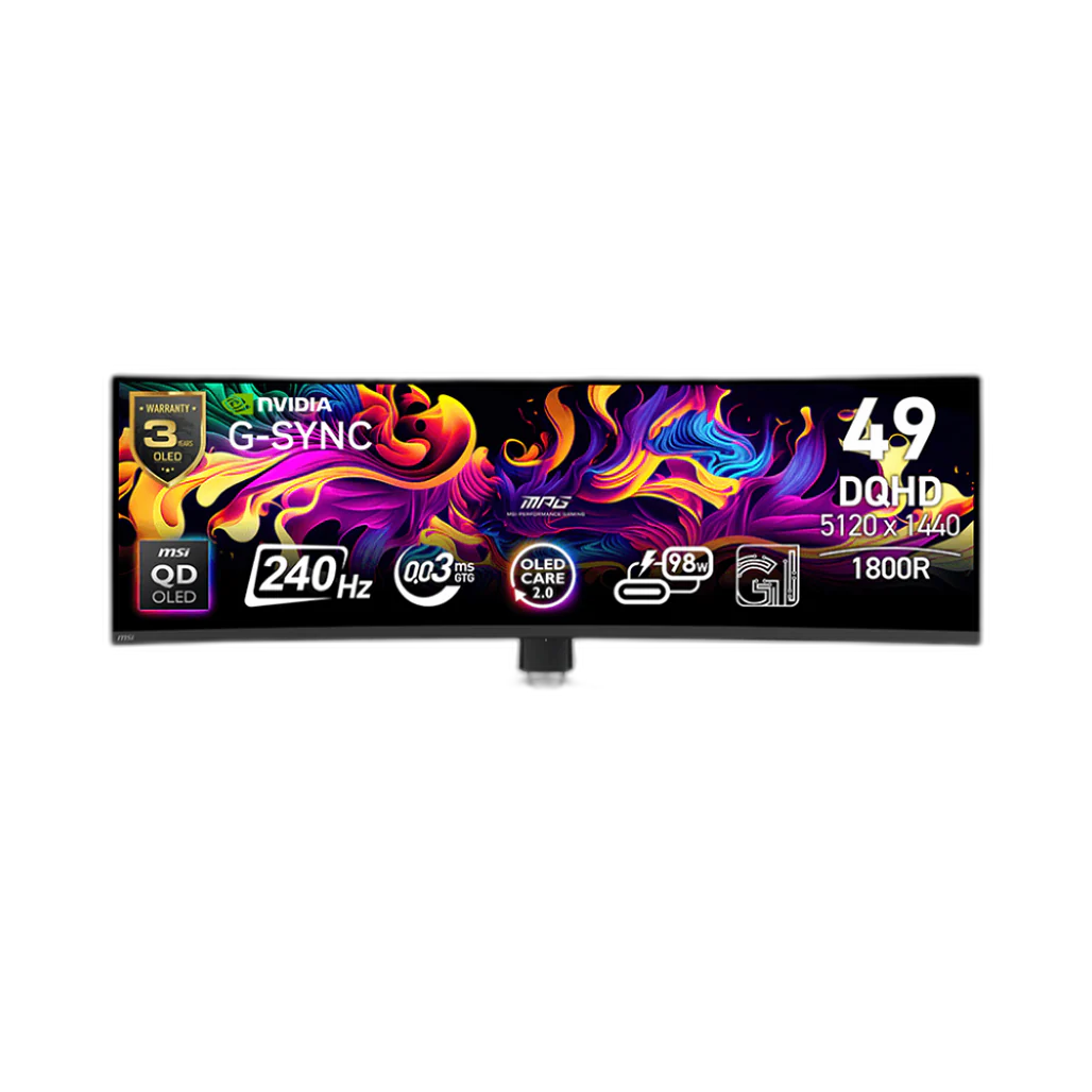 MSI MPG 491CQPX QD-OLED 49-Inch Curved Gaming Monitor