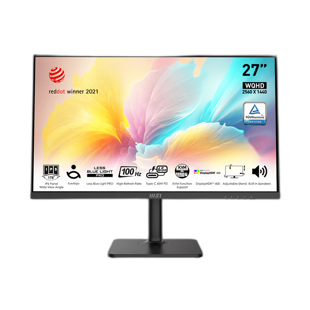 MSI Modern MD272QXP - LED monitor 27" 2560 x 1440 WQHD 100 Hz - IPS