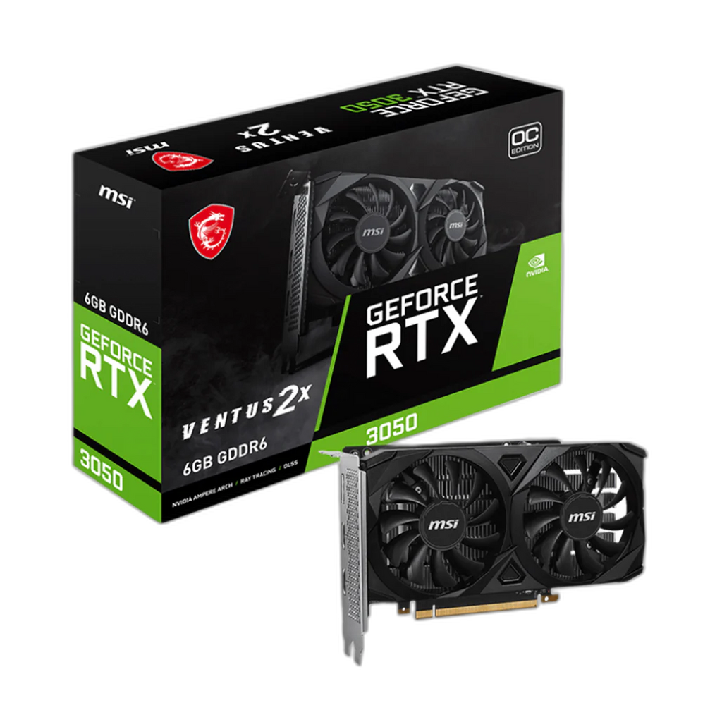 MSI GeForce RTX 3050 VENTUS 2X E 6G OC Graphics Card