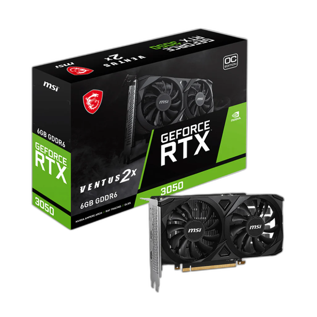 MSI GeForce RTX 3050 VENTUS 2X E 6G OC Graphics Card
