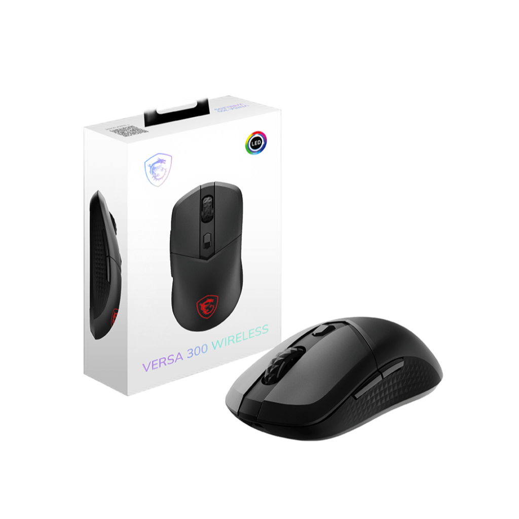 MSI Versa 300 Wireless gaming mouse, 6 buttons, wireless and wired, up to 8000 DPI