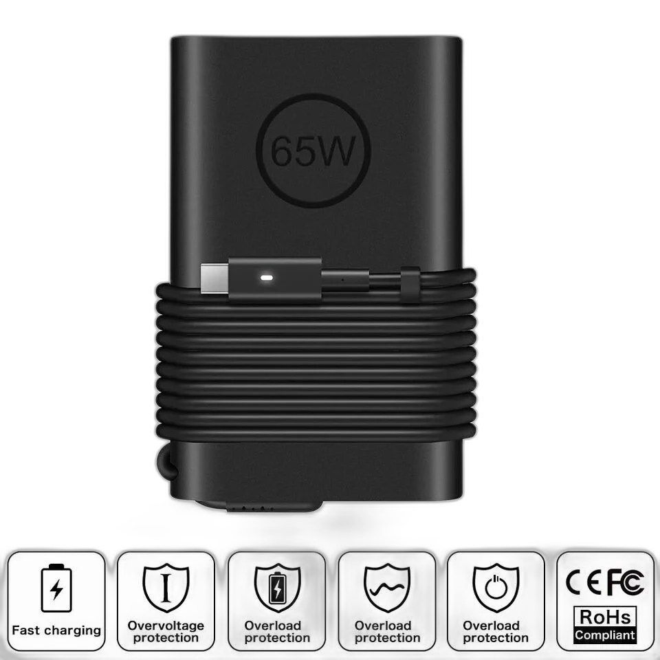 65W Type C Laptop Charger Compatible with HP Dell Lenovo Asus Apple