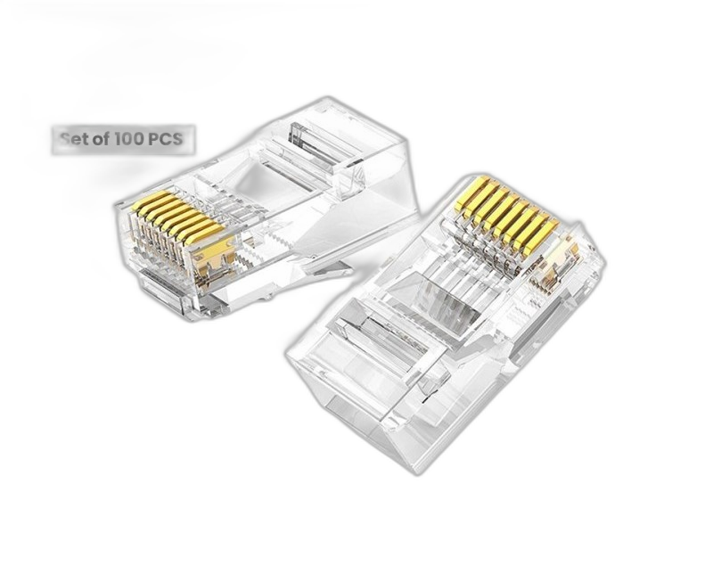 Premium AMP RJ45 Open CAT6E ML-433468 Crystal Head – 100pcs Cat6 8P8C Modular Plugs for UTP Cable | PCMac Lebanon