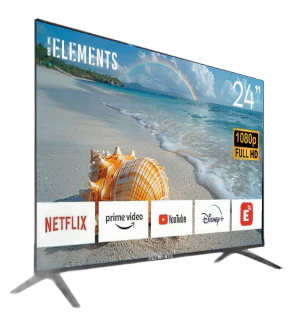 KB ELEMENTS 24 inch Smart FHD LED TV – High Performance Android 14.0, WiFi + RJ45, Dual Remotes