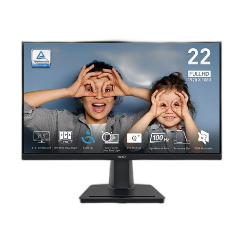 MSI PRO MP225 - 21.5 Inch - FHD - 1920 x 1080 IPS Panel - 100 Hz - Eye-Friendly Screen - Tilt-Adjustable