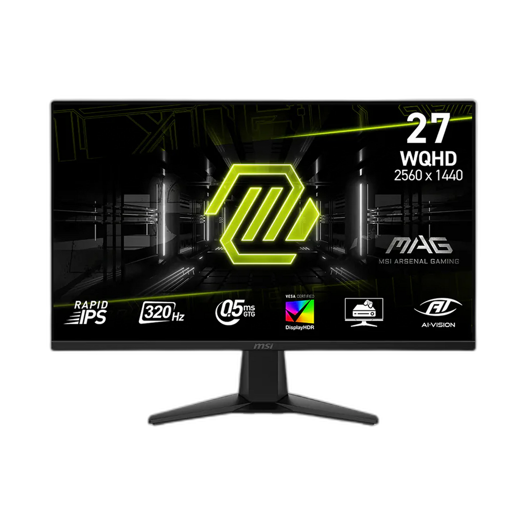 MSI MAG 275QF 27" Rapid IPS WQHD Gaming Monitor - 180Hz - 0.5ms Response - HDR Ready