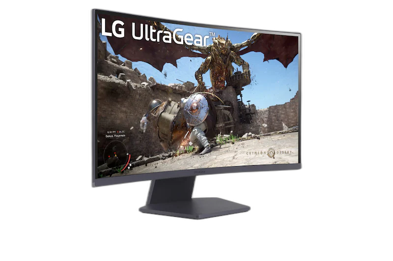 LG 27GS60QC-B Ultragear Curved Gaming Monitor 27-Inch QHD (2560x1440) 180Hz 1ms 1000R AMD FreeSync HDR10 HDMIx2 DisplayPort Borderless Design Black Stabilizer DAS Crosshair FPS Counter
