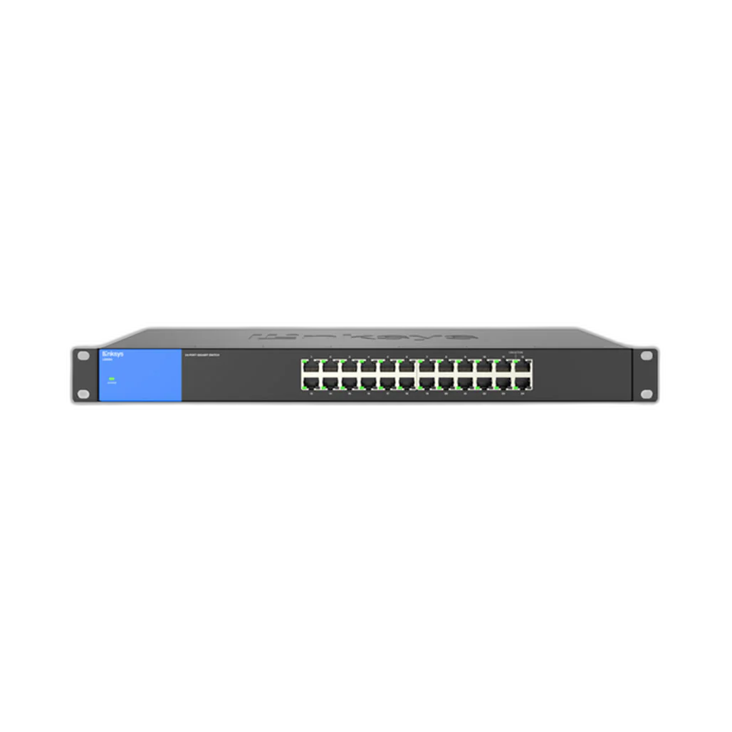 Linksys ( LGS328MPC-EU) 24-Port Managed Gigabit PoE+ Switch with 4 10G SFP + Uplinks 410W - Black