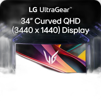 LG UltraGear QHD 34-Inch Curved Gaming Monitor 34GP63A-B..