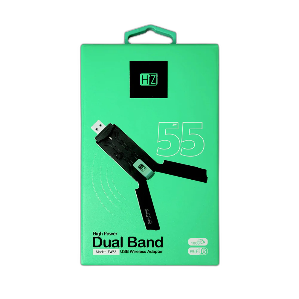 Heatz ZW55 High Power Dual Band USB Wireless Adapter