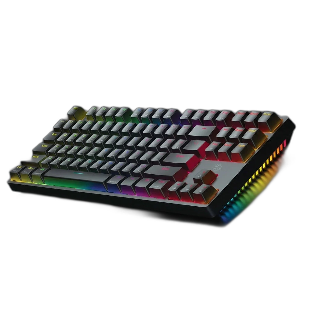 Porodo Gaming Pdx 220 Tkl Gaming Keyboard RGB 3 In 1 Mechanical - Wired 2.4G Bluetooth