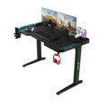 Green Lion RGB Gaming Desk BLACK/ GREEN - GNRGBGDESKBK