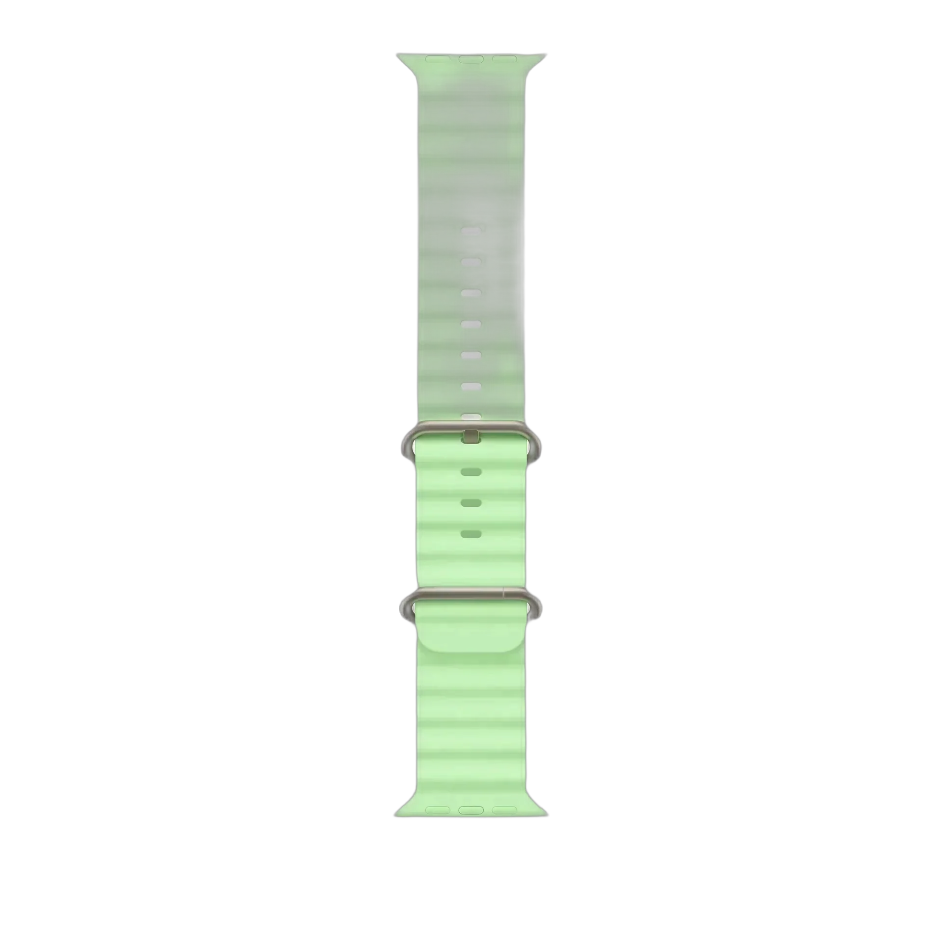 Apple 49mm Neon Green Ocean Band - Natural Titanium Finish