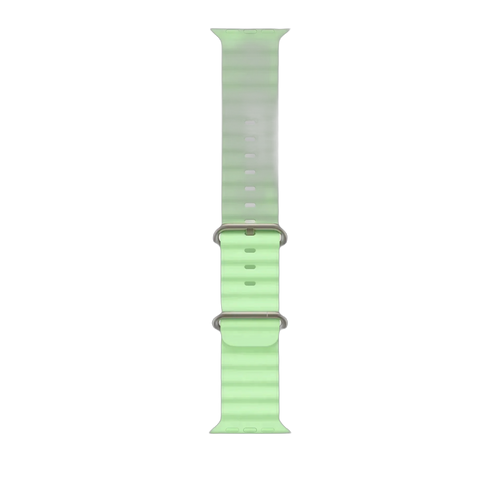 Apple 49mm Neon Green Ocean Band - Natural Titanium Finish