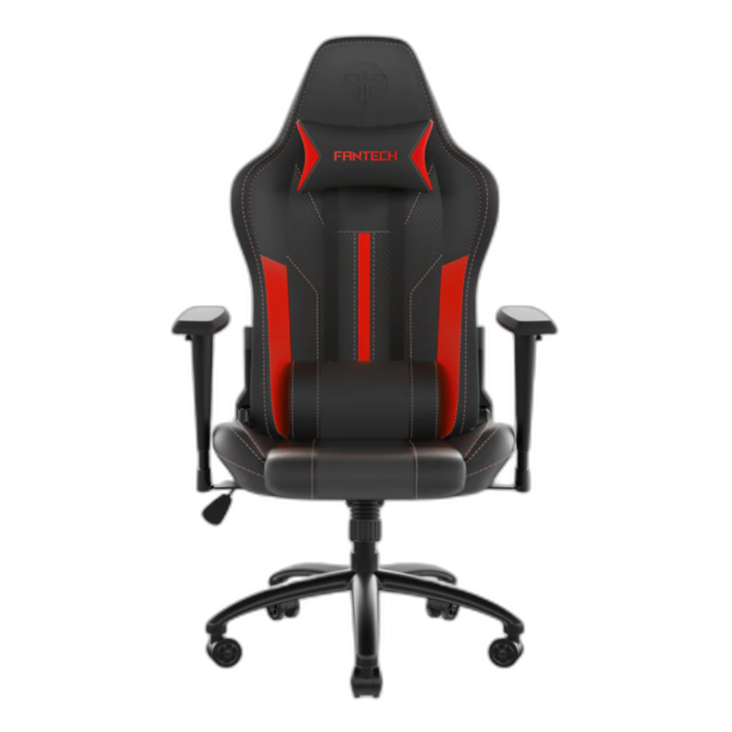 Fantech GC191 Ergonomic & Durable Gaming Chair with 2D Armrests, Extreme Stability Metal Base and Class-4 Hydraulic Pistons Red