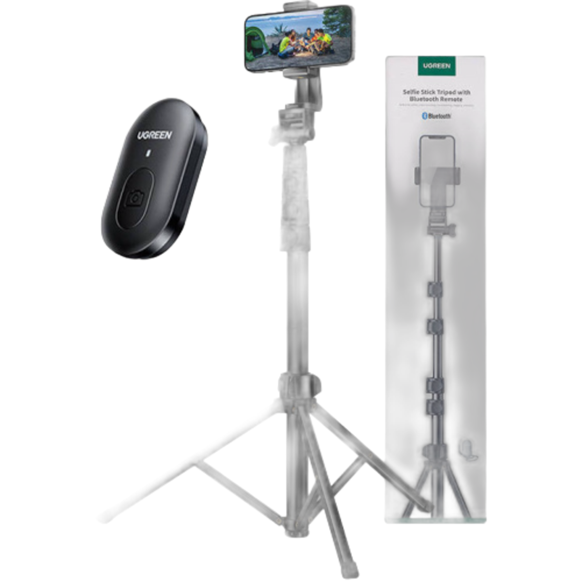 UGREEN Professional Camera Tripod Adjustable Height from 53.5 to 175cm with Mobile Phone Holder and Travel Bag - LP661 15187