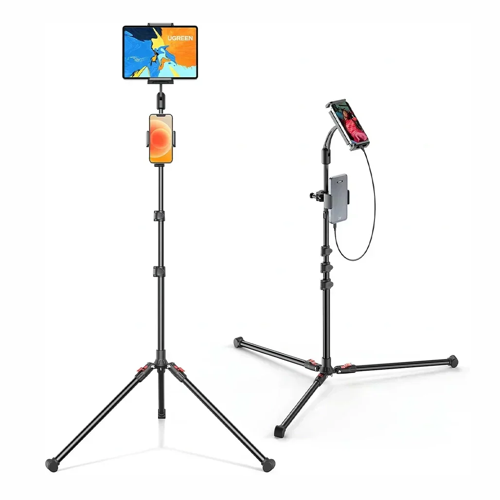 UGREEN 2 In 1 Tripod Stand with two holders, one for phone and one for tablet, Adjustable Height up to 170cm - LP585 15647