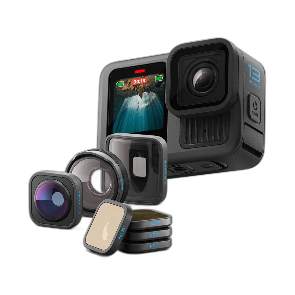 GoPro HERO13 Black Creator Edition - Includes HERO13 Black, Volta (Battery Grip, Tripod, Remote), Media Mod, Light Mod, Enduro Battery, Magnetic Latch Mount and Carrying Case