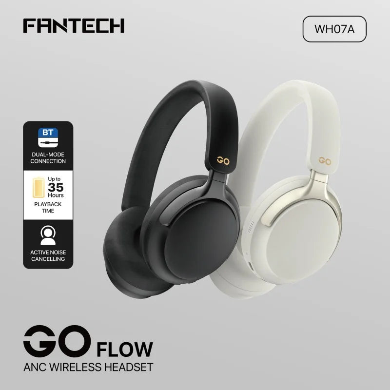 Fantech WH07A GO VIBE: Bluetooth, - Active Noise Cancelling (ANC) WIRELESS HEADSET