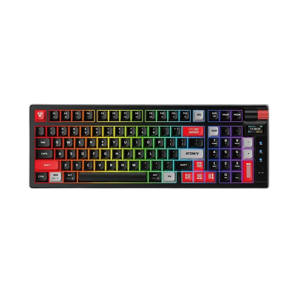 FANTECH MK918 ATOM PRO97, 3 Modes: Bluetooth, Wireless & Wired, Built-in Battery, Mechanical Gaming Keyboard
