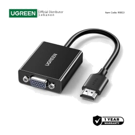 UGREEN Full HD HDMI Male to VGA Female Adapter Cable, Full HD Resolution - CM611 90813
