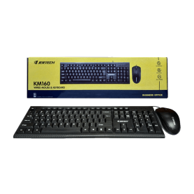 Jertech Keyboard Mouse Combo KM160 EN/AR Wired Black