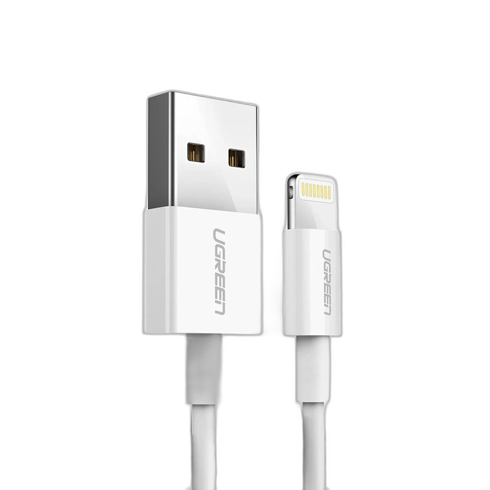 Ugreen US155 20728 USB-A to Lightning MFi Cable – 1m (White)