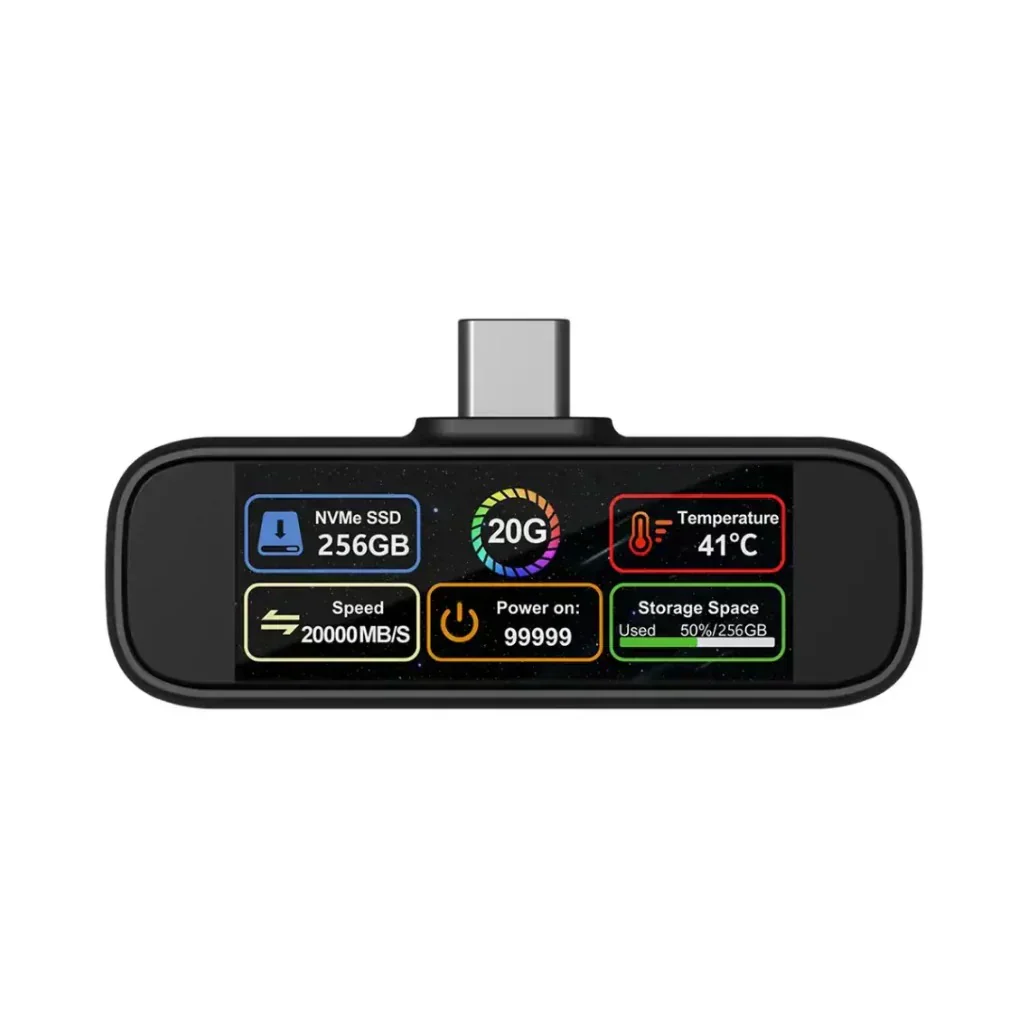 Powerology Vaultx 256Gb , 512Gb & 1Tb Mini Portable SSD Drive - Black