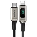 ACEFAST C6-01 Braided 30W USB-C to Lightning Charging Data Cable with Digital Screen 1.2m