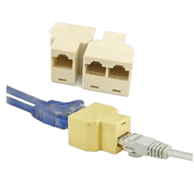 Board-x Rg45 Coupler Connector 1 to 2 dual female Splitter cat6 Lan & CCTV Connection Adapter