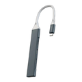 Porodo Aluminum Multi-Port USB-C Hub with 5Gbps Data Transfer