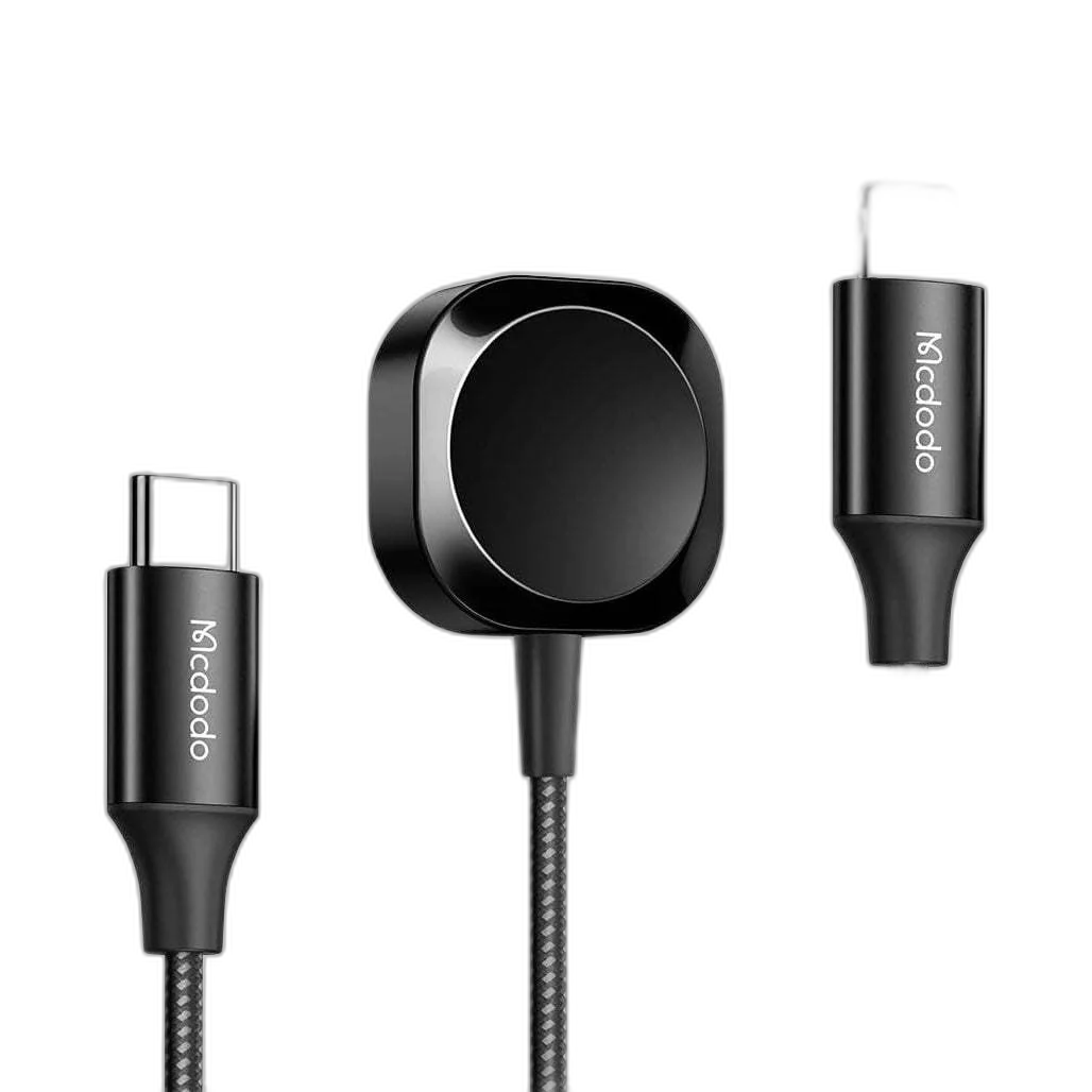 Mcdodo Ch-2980 2 in 1 Apple Watch and Lightning Braided Charger 1.5m