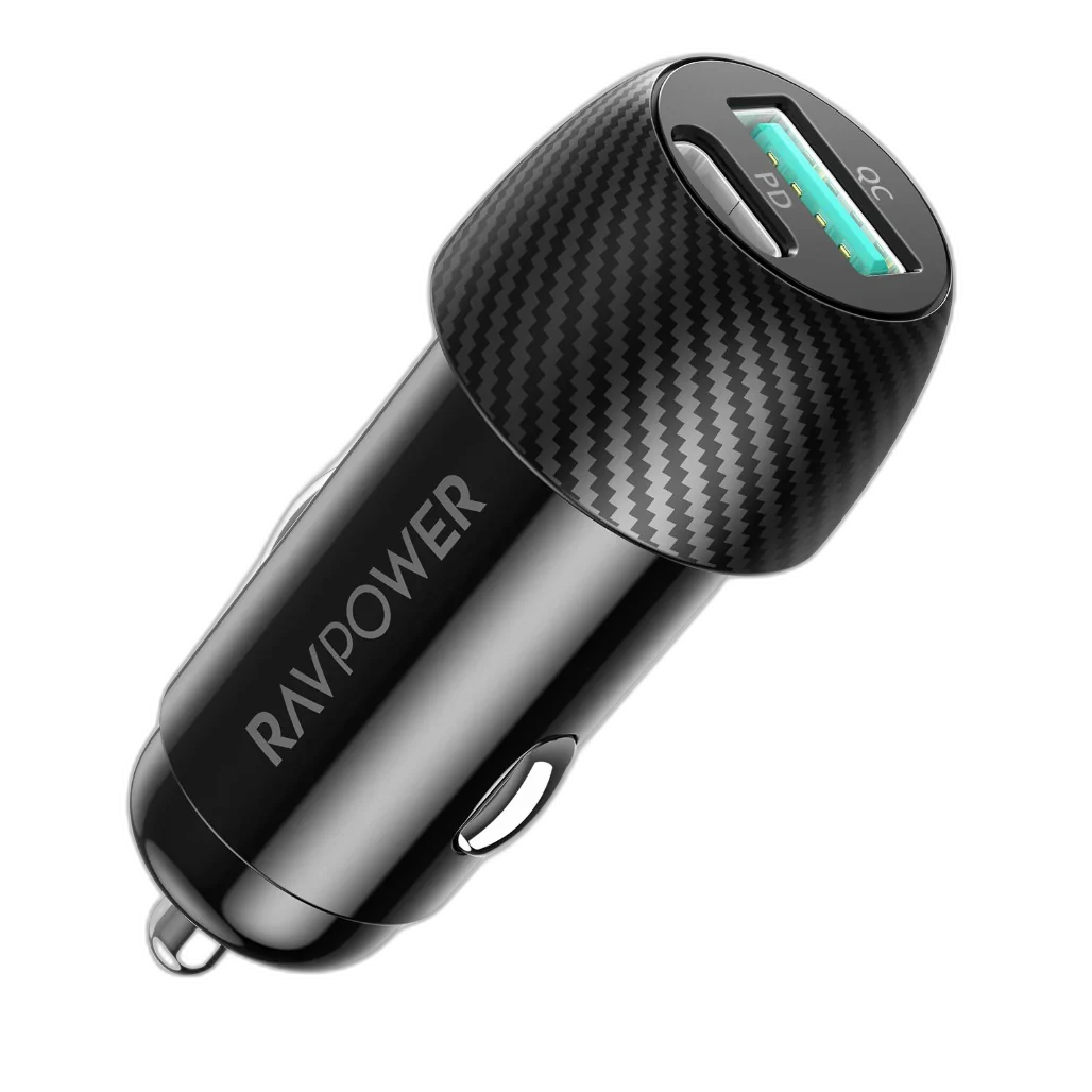 RAVPower VC030 Dual Port USB C Car Charger