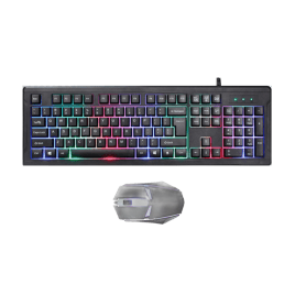 Jedel Keyboard Mouse Combo GK105 EN/AR Wired Gaming Black
