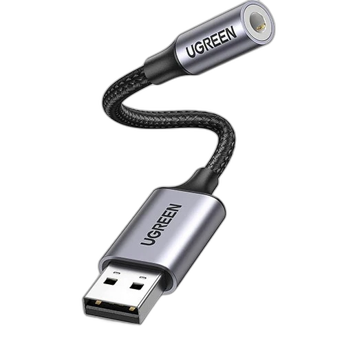 UGREEN USB External Sound Card, USB to 3.5MM Female Jack Audio Adapter - CM477 30757