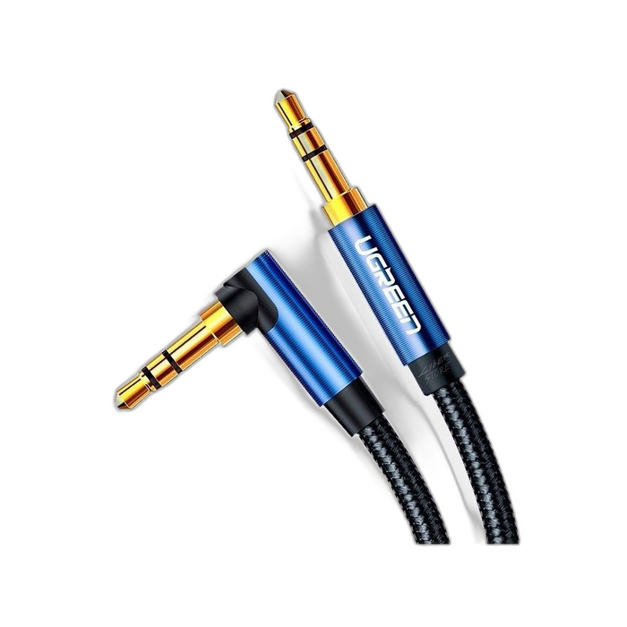 UGREEN HIFI AUX Cable, 3.5mm Male to Male Braided Cable, Gold Plated, 1M - AV112 60179