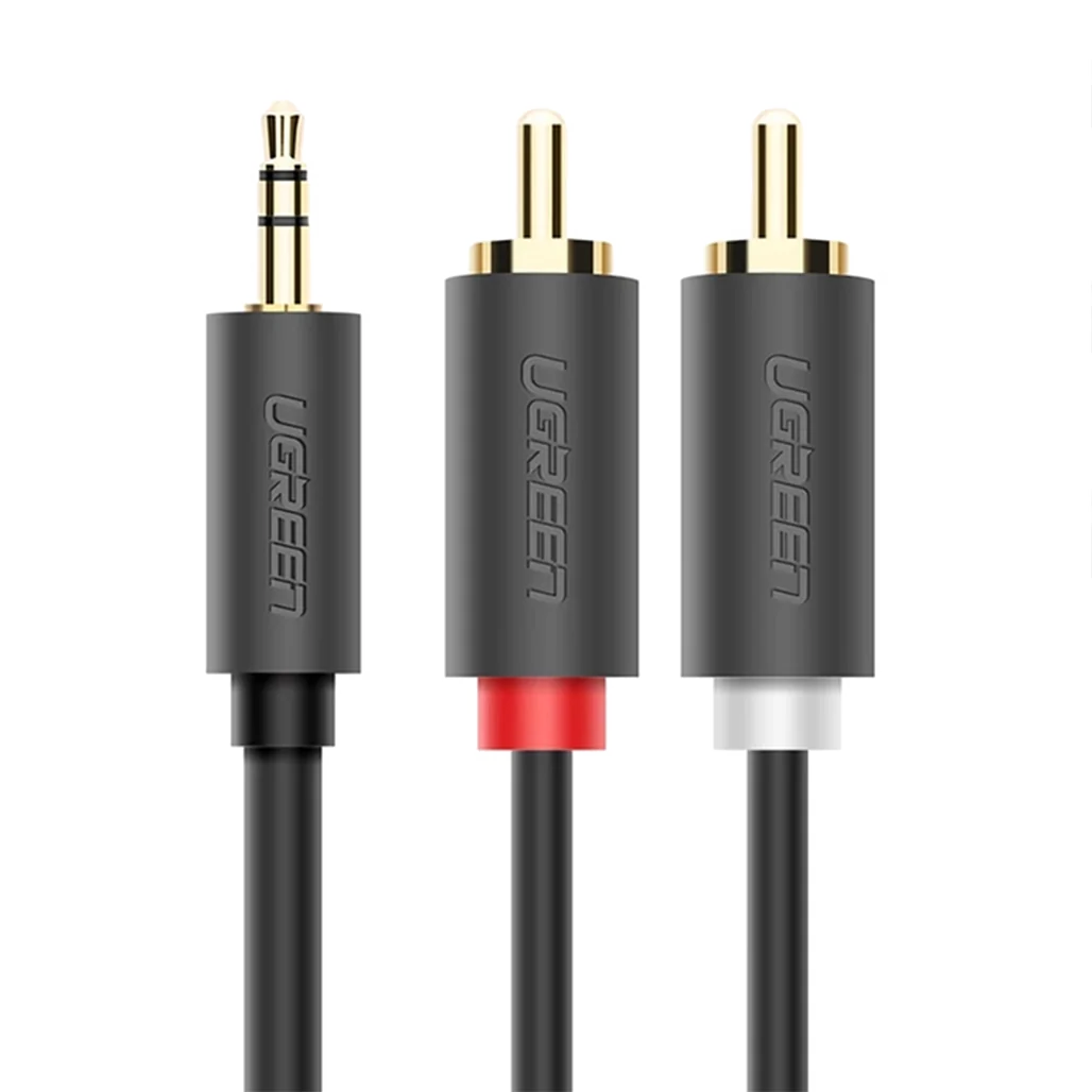 UGREEN Premium 3.5mm Male to 2RCA Male Audio Cable – High-Fidelity Sound Connection - AV102 10511 10513 10514