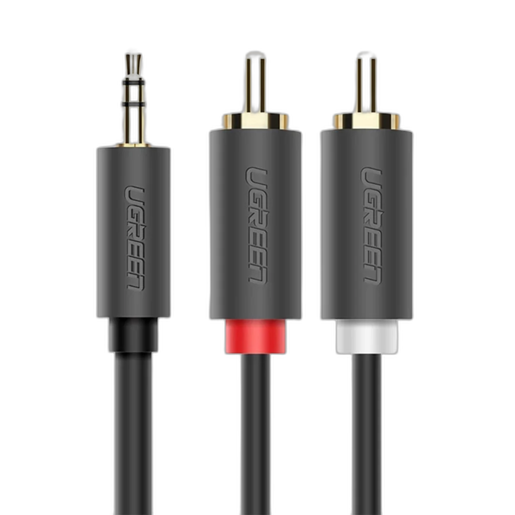 UGREEN Premium 3.5mm Male to 2RCA Male Audio Cable – High-Fidelity Sound Connection - AV102 10511 10513 10514