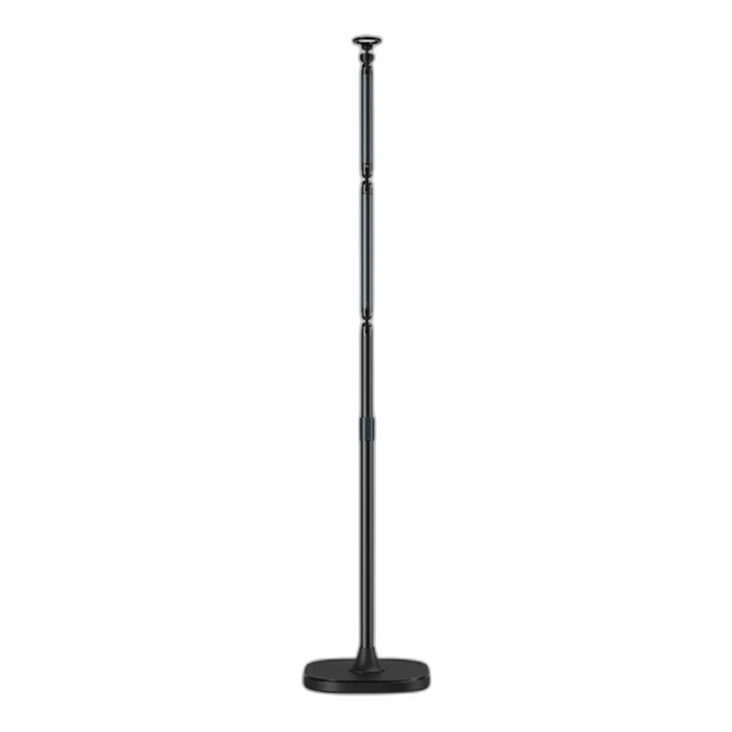 TELESIN Phone Floor Stand with Articulating Arm and MagSafe – 360° Adjustable Mount, Heavy-Duty Base, Foldable Design – Black/Silver