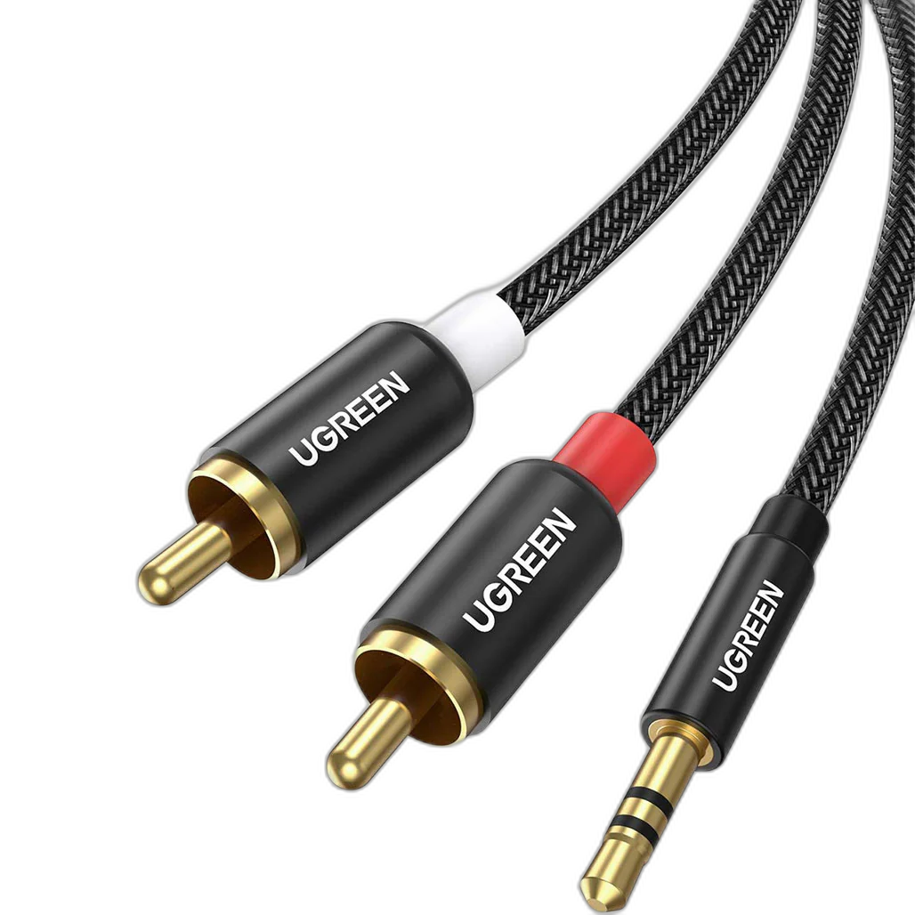 UGreen 3.5mm Male AUX to 2 RCA Male Braided Cable