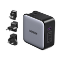 UGREEN 65W GaN USB-C Travel Charger 3-Port International Adapter
