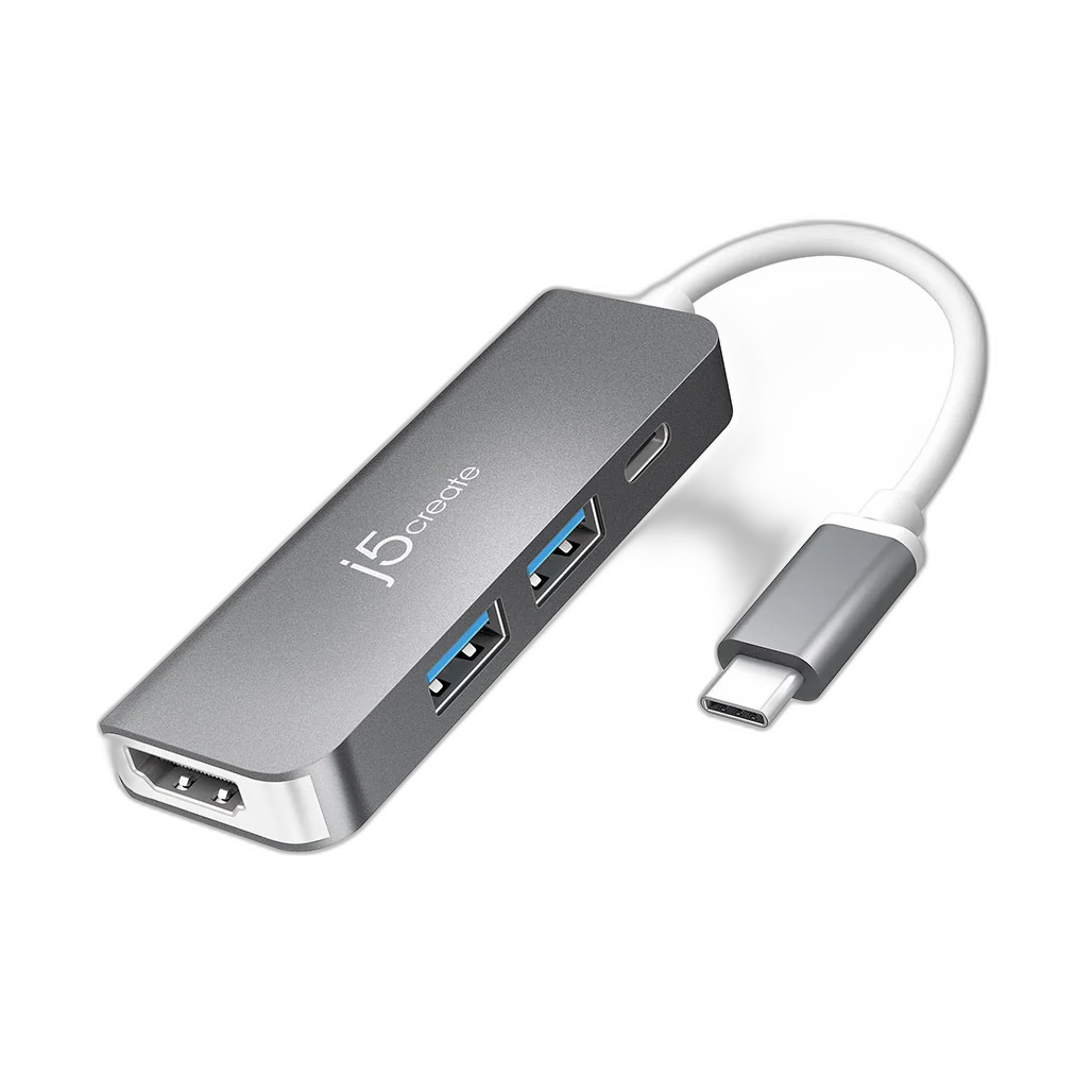 j5create JCD371 USB-C w/ PD 2.0, 2 USB Type-A, HDMI Port Hub