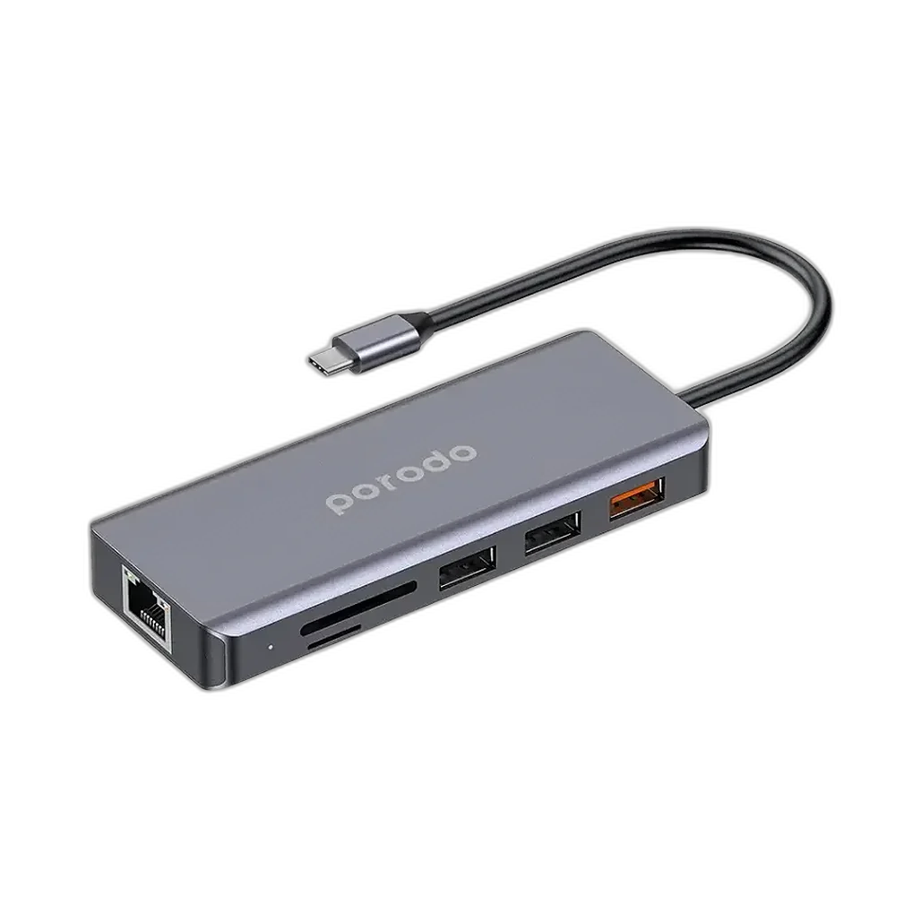 Porodo Blue 7-in-1 USB-C Hub
