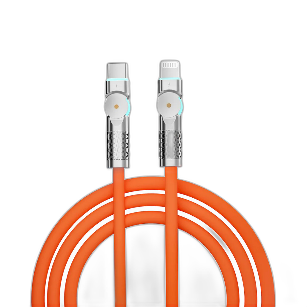 Porodo Double Head Rotate Cable PD - PD-DHR30WC-WH