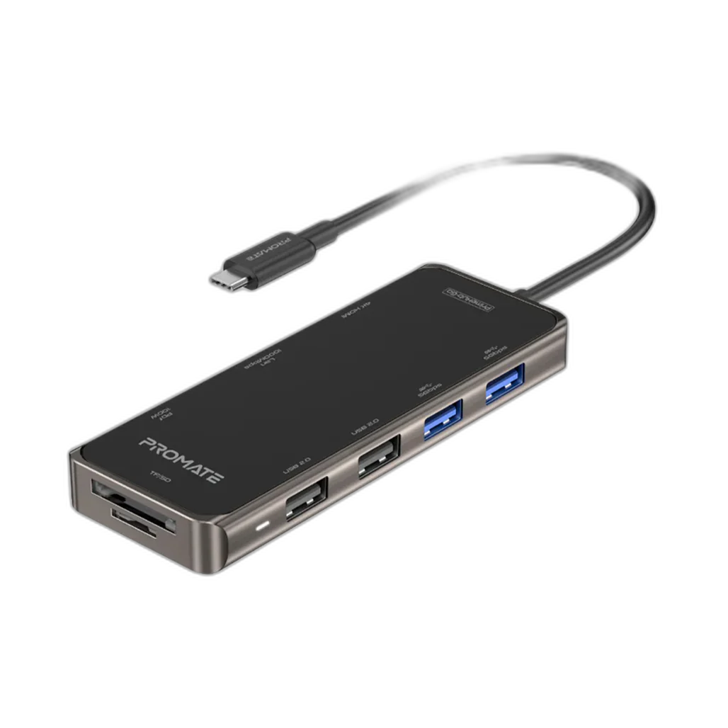 Promate PrimeHub-Go | 9-in-1 Multiport USB-C Hub