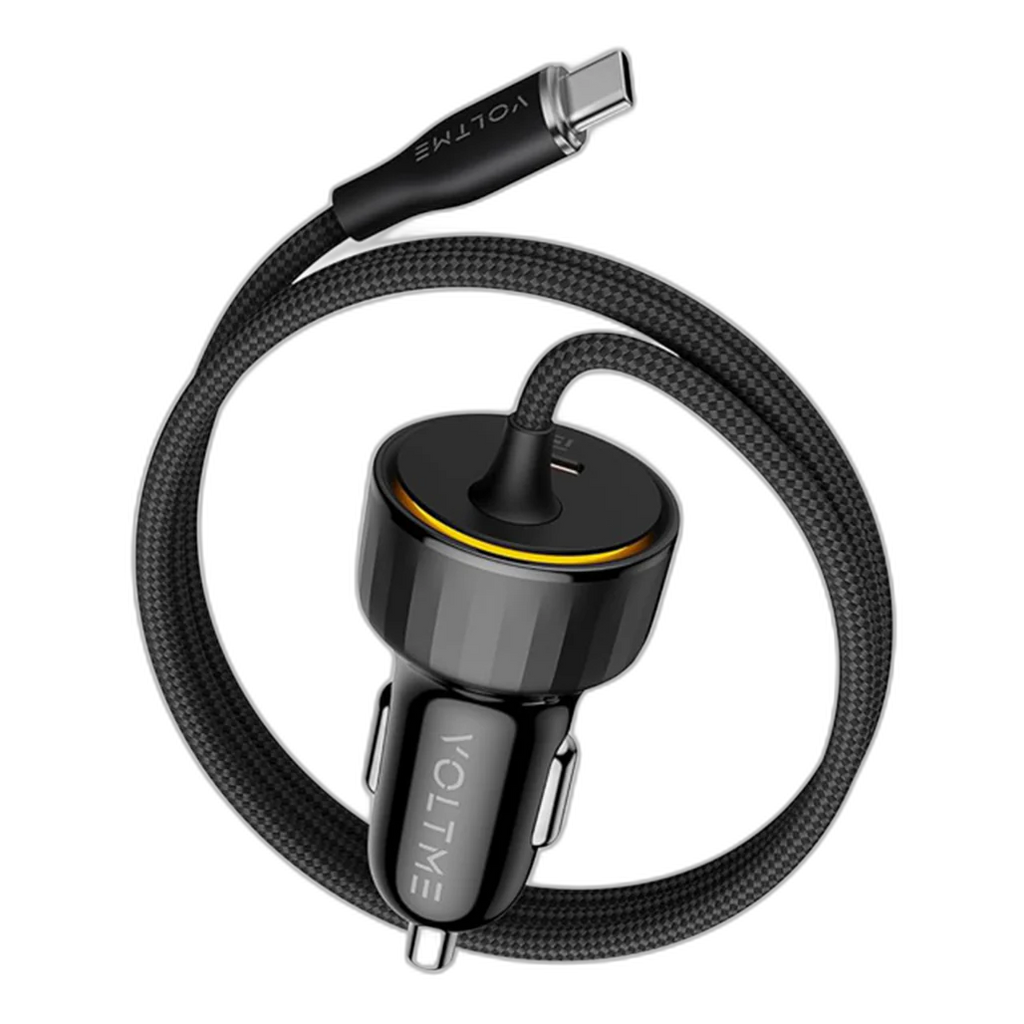 Voltme Cazo Speedo+ 60W USB-C Car Charger with Built-In Cable
