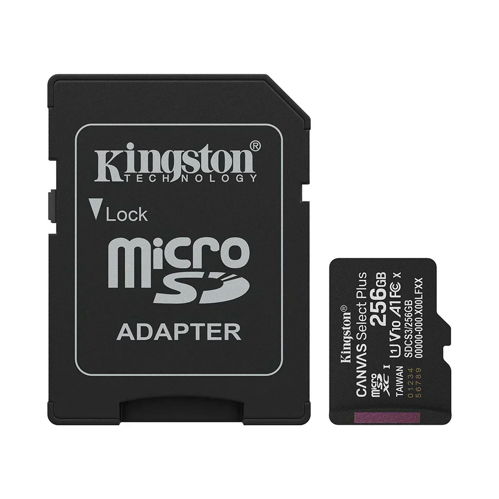 Kingston 128GB microSDXC Canvas Select Plus microSD Memory Card V30 Speed 150MB/s Read A1 Including SD Adapter - SDCS3/128GB, with 5 Years Official Warranty