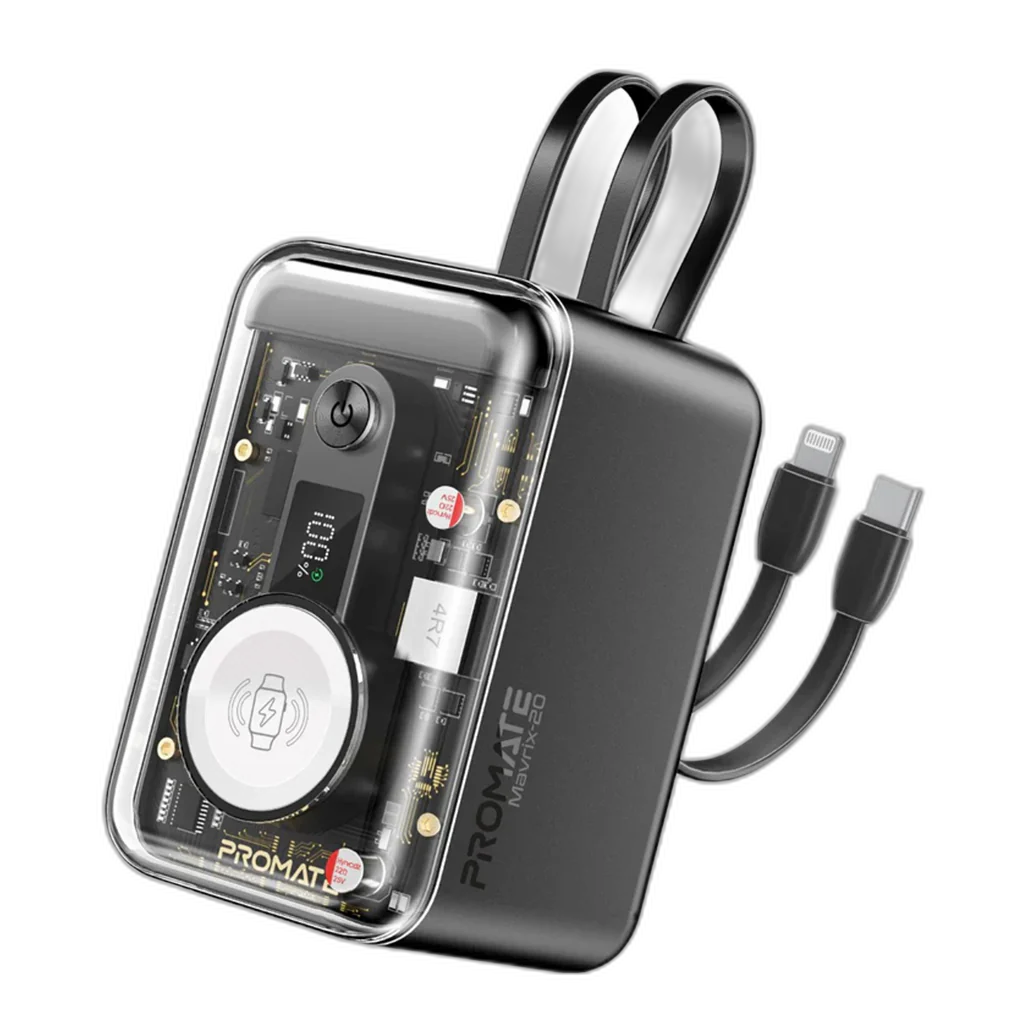 Promate 65W Multi-Device Charging Transparent Power Bank